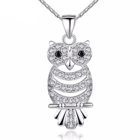 Retro Owl Pendant Necklace