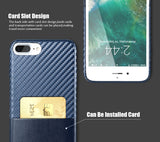 Real Carbon Fiber & Leather Phone Case for iPhone