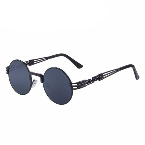 Unisex Steampunk Retro Round Sunglasses
