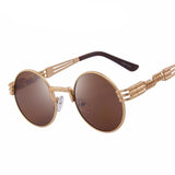 Unisex Steampunk Retro Round Sunglasses