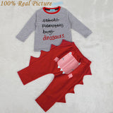 Baby Clothes Letter Dinosaur T-shirt + Pants 2pc Set