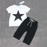 Baby Boy Casual Pentagram Printed T-shirt + Pants 2pcs set