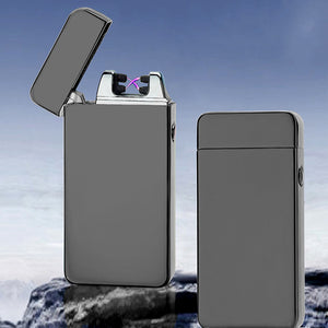 Free USB Electric Dual Arc Metal Flameless Torch Rechargeable Windproof Lighter