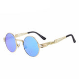 Unisex Steampunk Retro Round Sunglasses