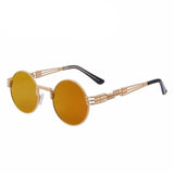 Unisex Steampunk Retro Round Sunglasses