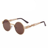 Unisex Steampunk Retro Round Sunglasses
