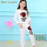 Long Sleeve T-shirt + Rose Floral Pants 2Pc Set