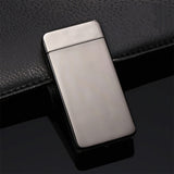 USB Electric Dual Arc Metal Flameless Torch Rechargeable Windproof Lighter