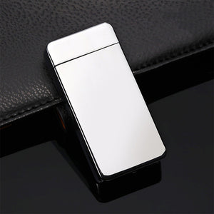 USB Electric Dual Arc Metal Flameless Torch Rechargeable Windproof Lighter