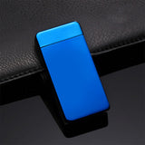 USB Electric Dual Arc Metal Flameless Torch Rechargeable Windproof Lighter