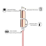 Free 2-in-1 Micro USB Cable with Lightning Adapter for Apple iPhone