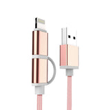 Free 2-in-1 Micro USB Cable with Lightning Adapter for Apple iPhone