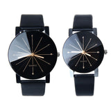 Apollo Quartz Round Leather Wrist Watch