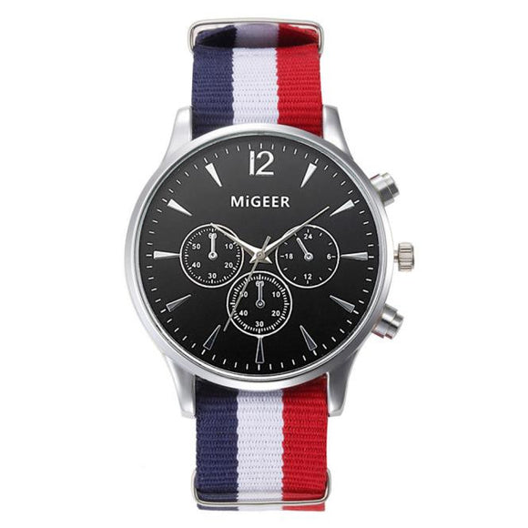 Luxury Fashion Canvas Mens Analog Watch